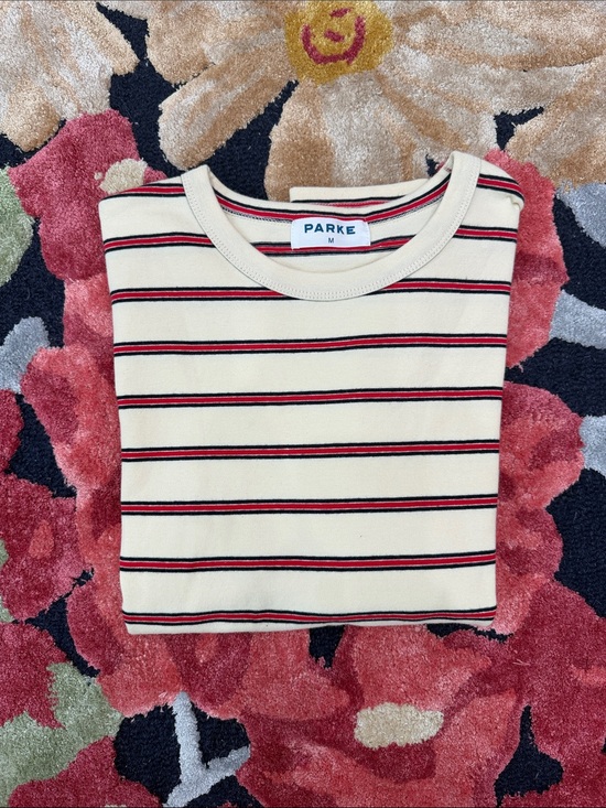 Parke Tops - PARKE Firecracker Coastal Collection 2025 Long Sleeve Tee Size M NWT